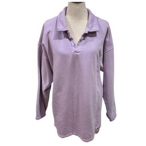 Sloppy Joe UK Collar 02 Purple Oversized Pullover Sweatshirt Size 03
